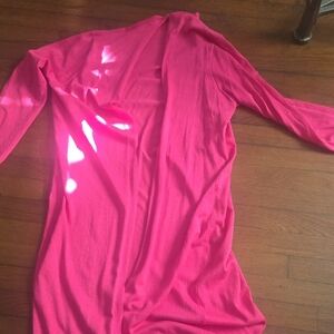 Vibrant Pink Long Sleeve Cardigan